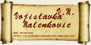 Vojislavka Malenković vizit kartica